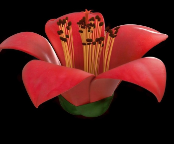 Modern Flowers And Grass-ID:655395982
