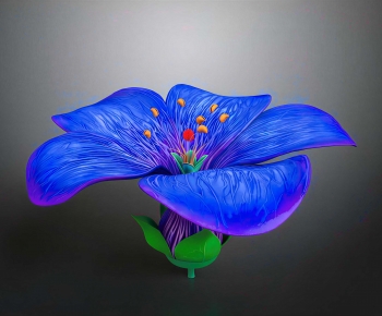 Modern Flowers And Grass-ID:447566038