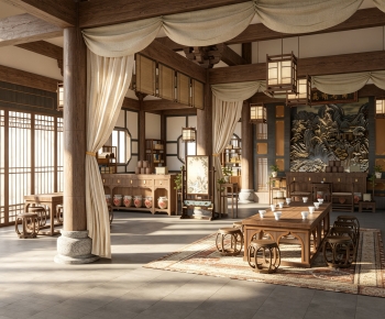 New Chinese Style Teahouse Tea House-ID:391886009