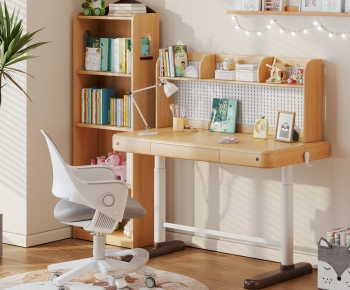 Modern Computer Desk And Chair-ID:302501926