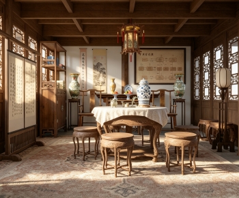 New Chinese Style Dining Room-ID:870959044