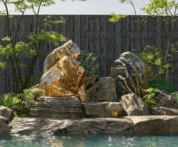 New Chinese Style Rockery Waterscape-ID:922138934
