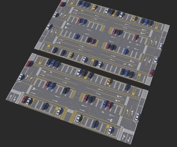 Modern Outdoor Parking Lot-ID:266206039