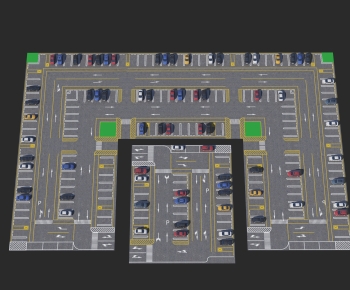 Modern Outdoor Parking Lot-ID:849529987