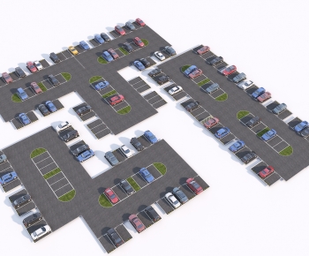 Modern Outdoor Parking Lot-ID:329253918