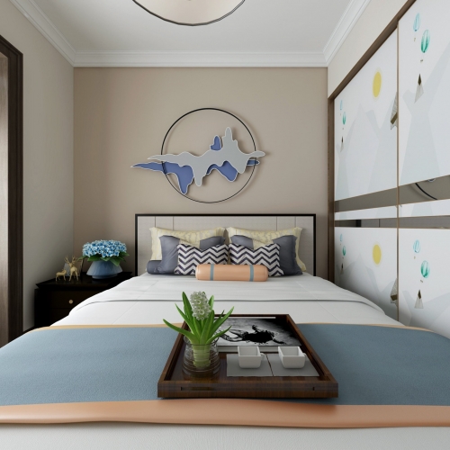 New Chinese Style Bedroom-ID:724274973