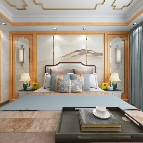 New Chinese Style Bedroom-ID:731468865