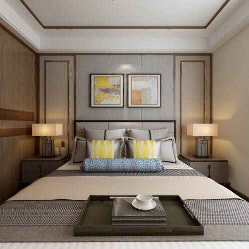 New Chinese Style Bedroom-ID:739156625