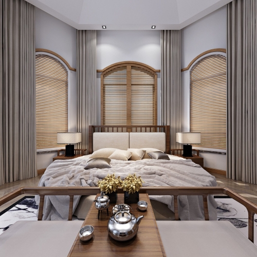 New Chinese Style Bedroom-ID:901456191