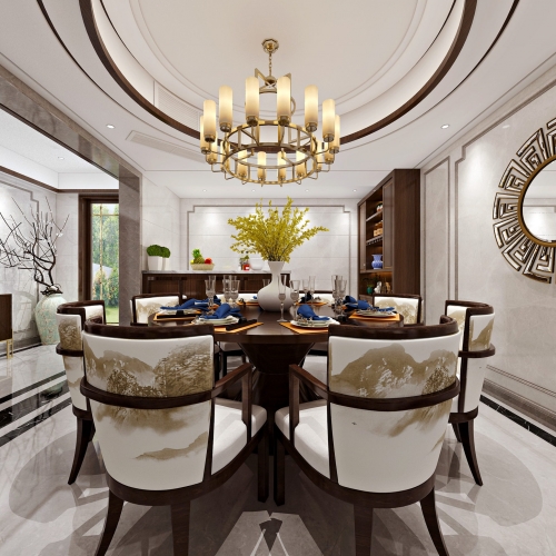 New Chinese Style Dining Room-ID:543594541