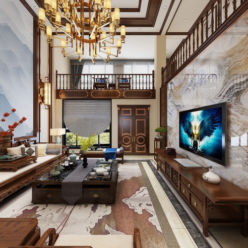 Chinese Style A Living Room-ID:938195238