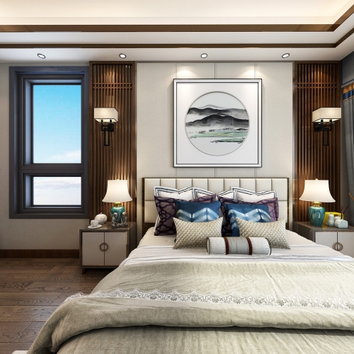 New Chinese Style Bedroom-ID:144981132