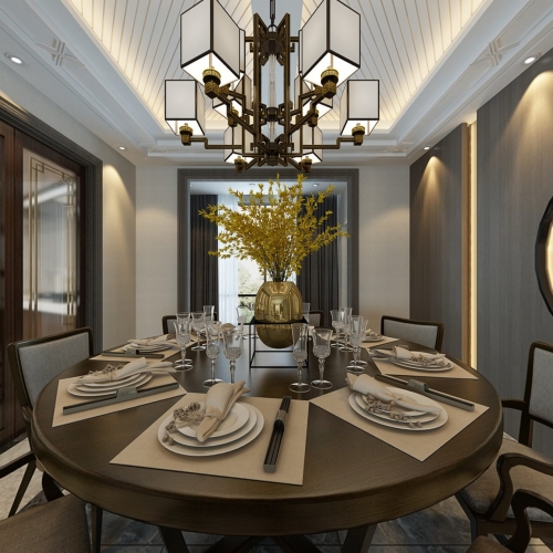 New Chinese Style Dining Room-ID:122902251
