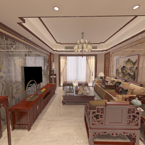 Chinese Style A Living Room-ID:976265183
