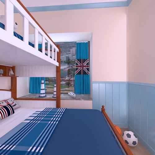 Mediterranean Style Boy's Room And Son's Room-ID:132892184