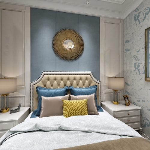 Simple European Style Bedroom-ID:179827937