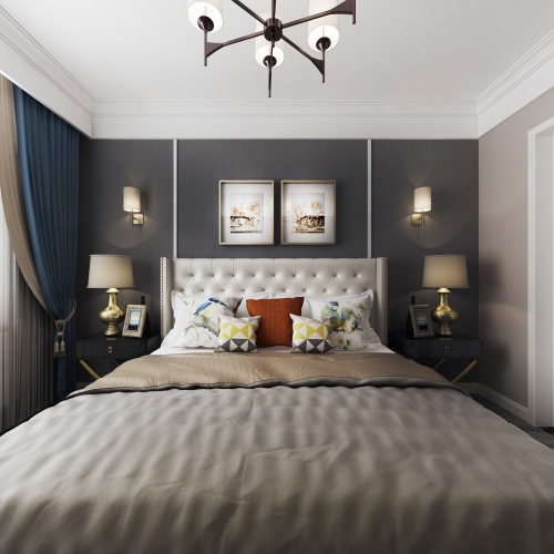 Simple European Style Bedroom-ID:435844331
