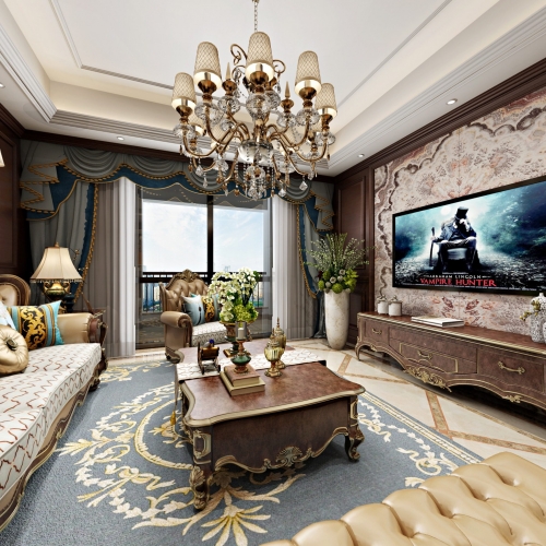 American Style A Living Room-ID:618273934