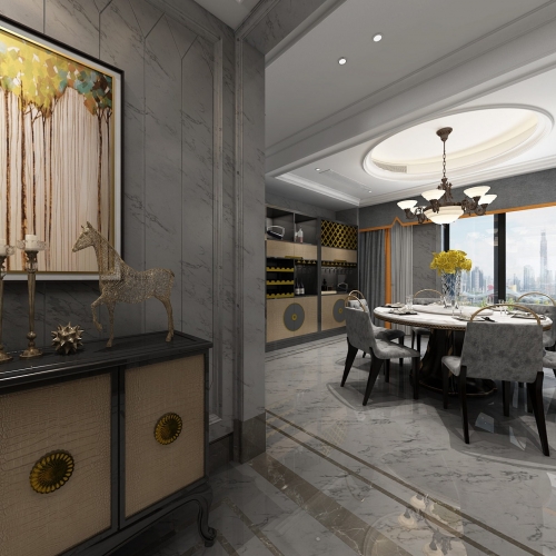 New Chinese Style Dining Room-ID:730731566