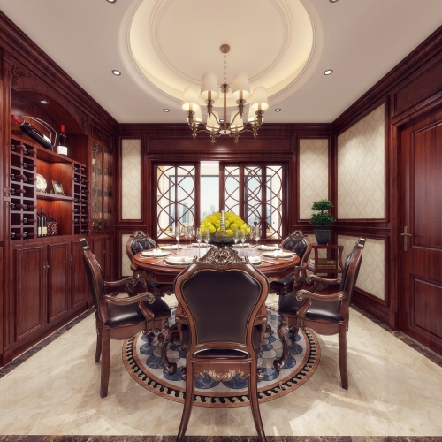 American Style Dining Room-ID:675165698