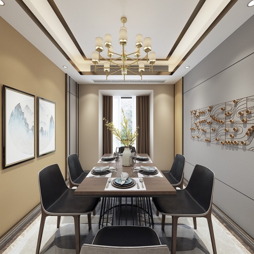 New Chinese Style Dining Room-ID:658326657