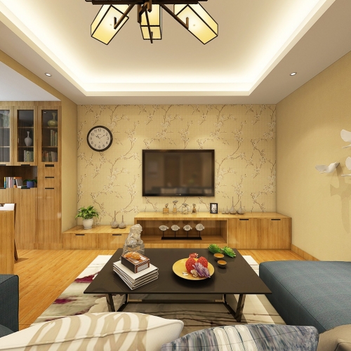 New Chinese Style A Living Room-ID:407095763