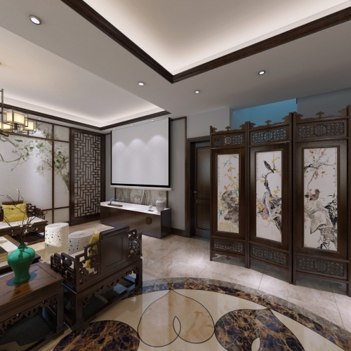 Chinese Style A Living Room-ID:782129433