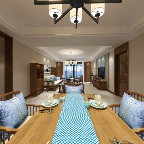 New Chinese Style Dining Room-ID:431147719