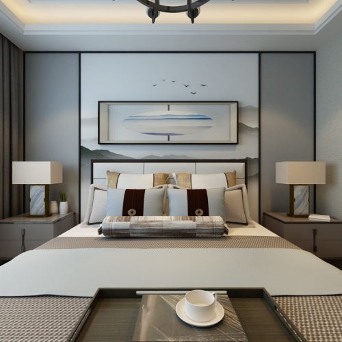 New Chinese Style Bedroom-ID:424845188