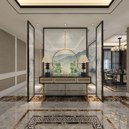 New Chinese Style Hallway-ID:291716189