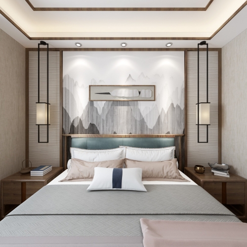 New Chinese Style Bedroom-ID:349992573