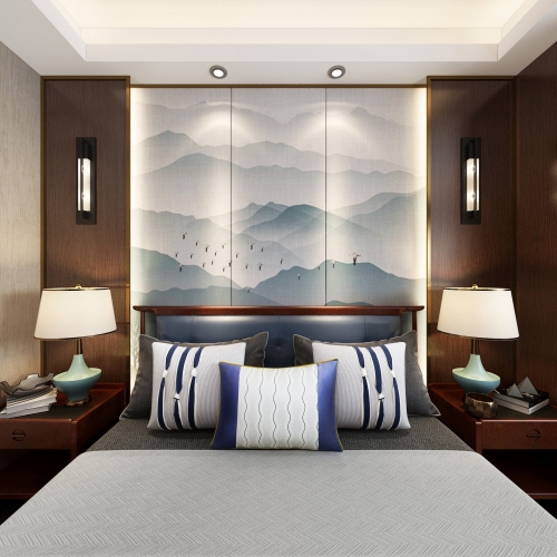 New Chinese Style Bedroom-ID:464788361