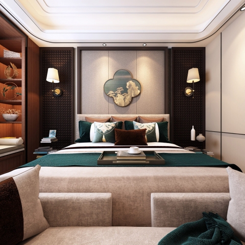 New Chinese Style Bedroom-ID:832898649