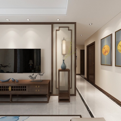 New Chinese Style A Living Room-ID:412571236