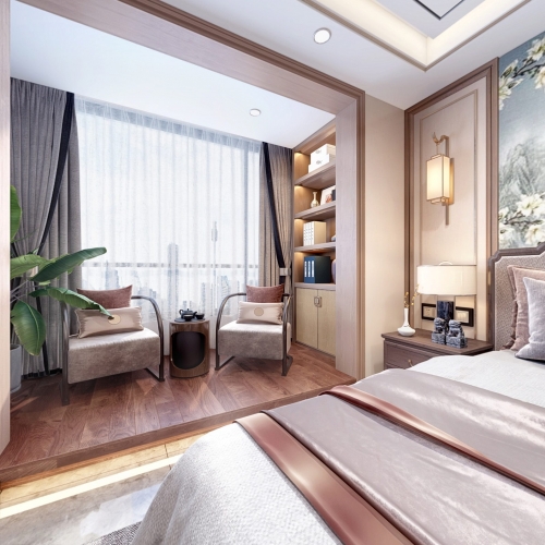 New Chinese Style Bedroom-ID:861093396