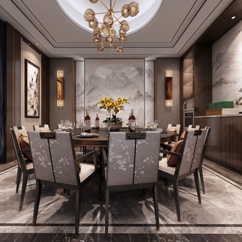 New Chinese Style Dining Room-ID:176507721