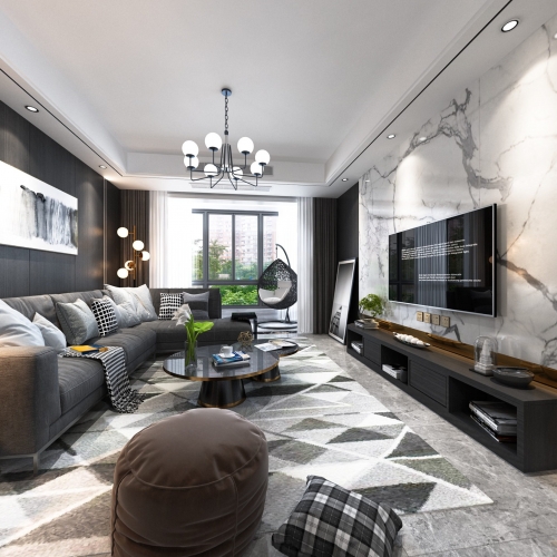 Modern A Living Room-ID:565820245