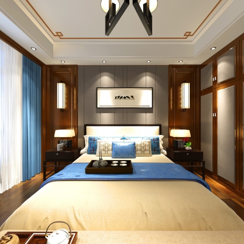 New Chinese Style Bedroom-ID:917678778