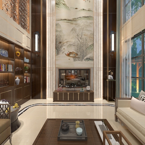 New Chinese Style A Living Room-ID:182323182