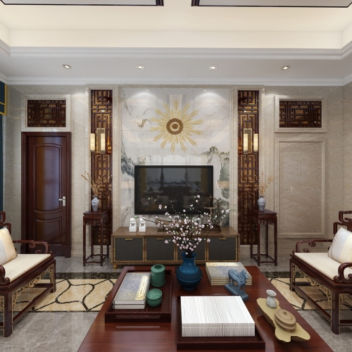 Chinese Style A Living Room-ID:452297717