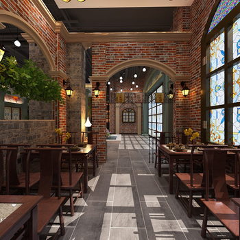 全景-新中式餐厅-模型ID【522478】