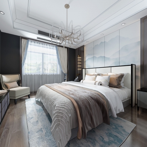 New Chinese Style Bedroom-ID:133740524