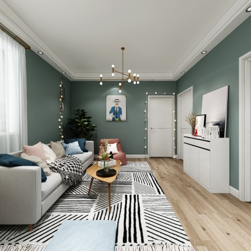 Nordic Style A Living Room-ID:449031122