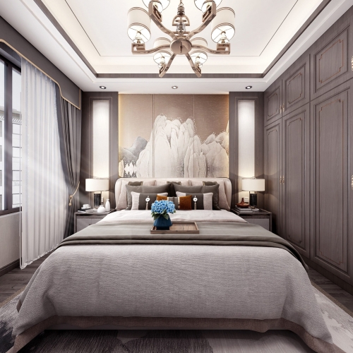 New Chinese Style Bedroom-ID:193090669
