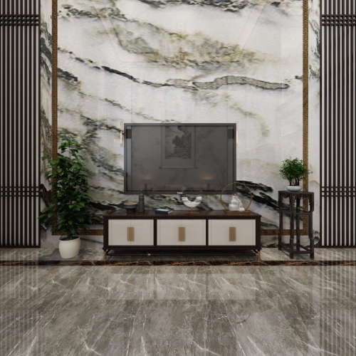 New Chinese Style A Living Room-ID:874172158