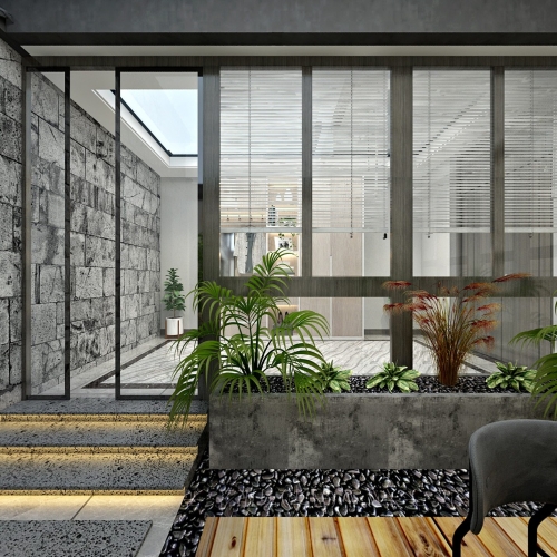 New Chinese Style Courtyard/landscape-ID:880625967