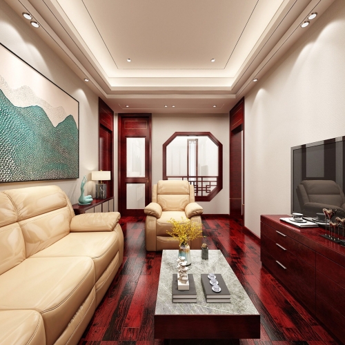New Chinese Style A Living Room-ID:647827798