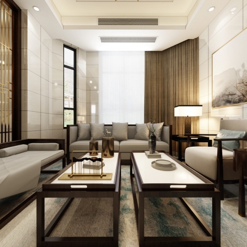 New Chinese Style A Living Room-ID:371020815