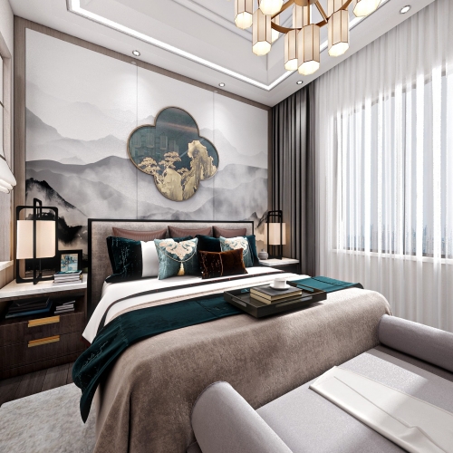 New Chinese Style Bedroom-ID:137814588