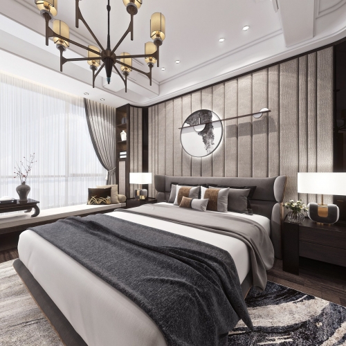 New Chinese Style Bedroom-ID:270540175